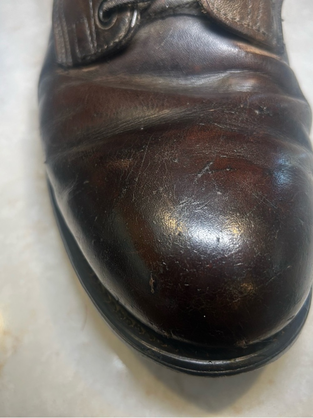 Vintage HH Brown Shoe Co Steel Toe Combat Boots Men’s 9 Brown Lace Up - Picture 7 of 8
